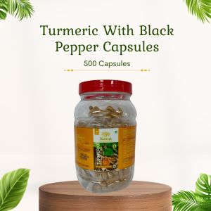 Turmeric With Black Pepper - 500 Capsules